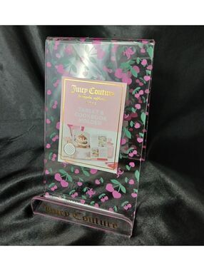 Juicy Couture Cherry Logo Cookbook Tablet Phone Holder Acrylic Display Stand NWT